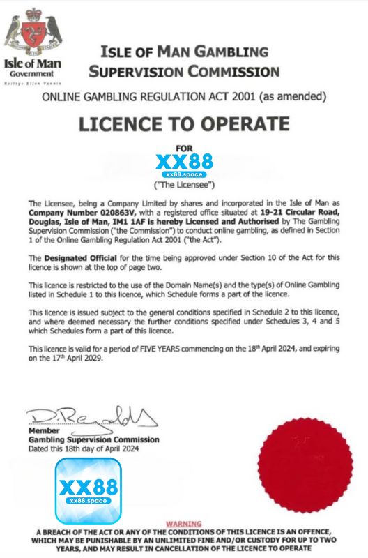 chứng chỉ GSC của xx88 chứng chỉ GSC của xx88